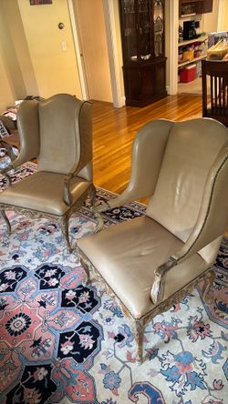 Wingback chairs, antique style