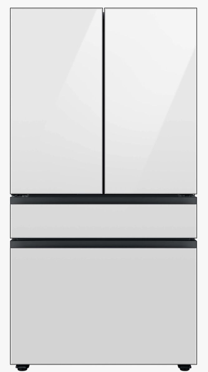 Samsung Bespoke 4-Door French Door Refrigerator – White Glass Panels ❄️✨