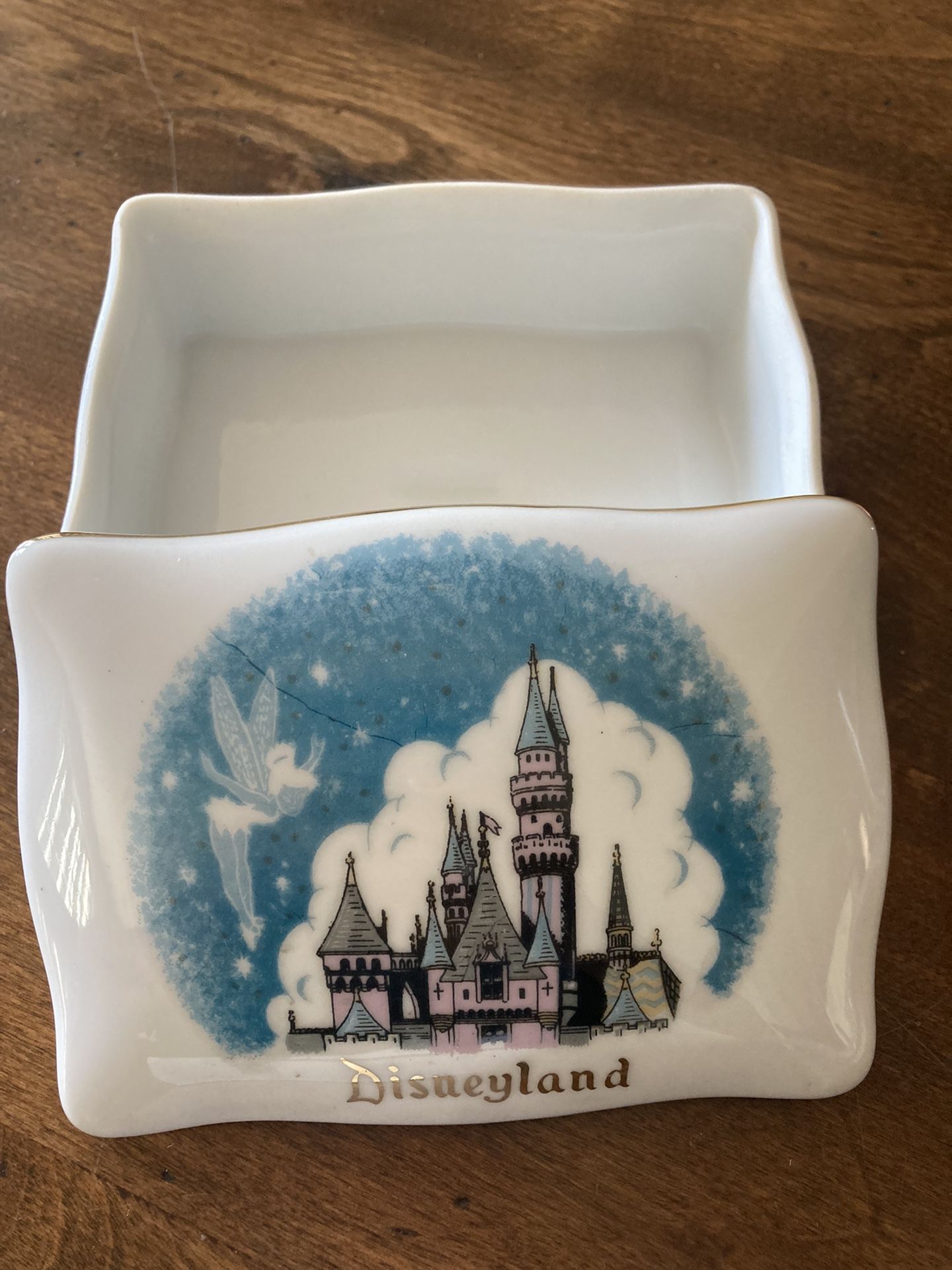 Vintage Disneyland Trinket Porcelain Box