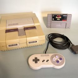 Super Nintendo System. With Controller & Game. 