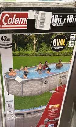 Coleman Power Steel 16' x 10' x 42" Oval Above Ground Pool Set