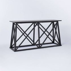 Copperton Wood X Base Console Table Black - Threshold™ designed with Studio McGee