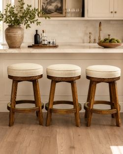 Timeless Vintage Bar Stools — Set of 3