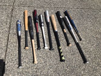 10 baseball bats-little league