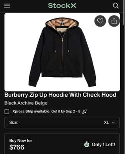 Burberry London England  Zip-Up Hoodie