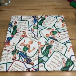 Retro style 1950's Simplicity Fabric Housewife drink Coasters