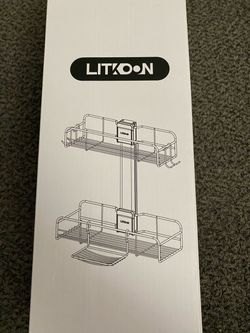New in box Litkoon 2-Tier Shower Caddy Shelf Organizer