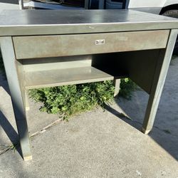 Vintage Mid-century Modern General Fireproofing Tanker Desk