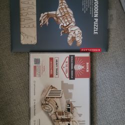 ROKR Heavy Truck 3D Model  Tractor Traile Truck Kikkerland Trex Wooden Puzzle