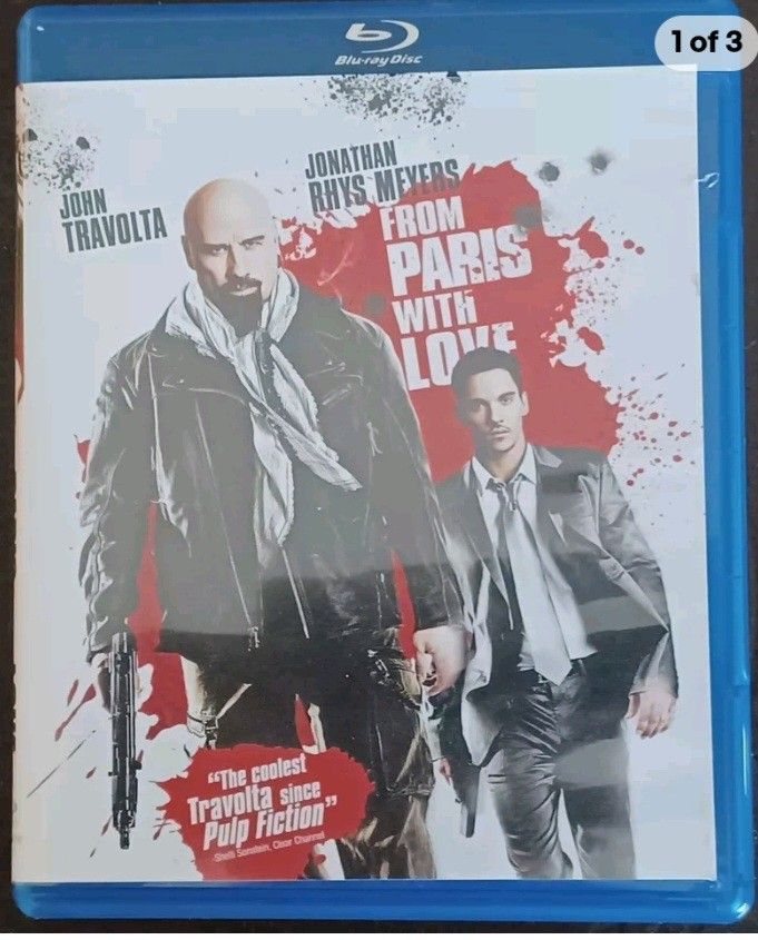From Paris With Love (Blu-ray, 2010) Blu Ray Only. Very Good