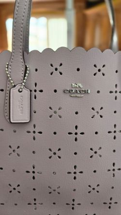 Coach New York Perforated Leather Tote Bag