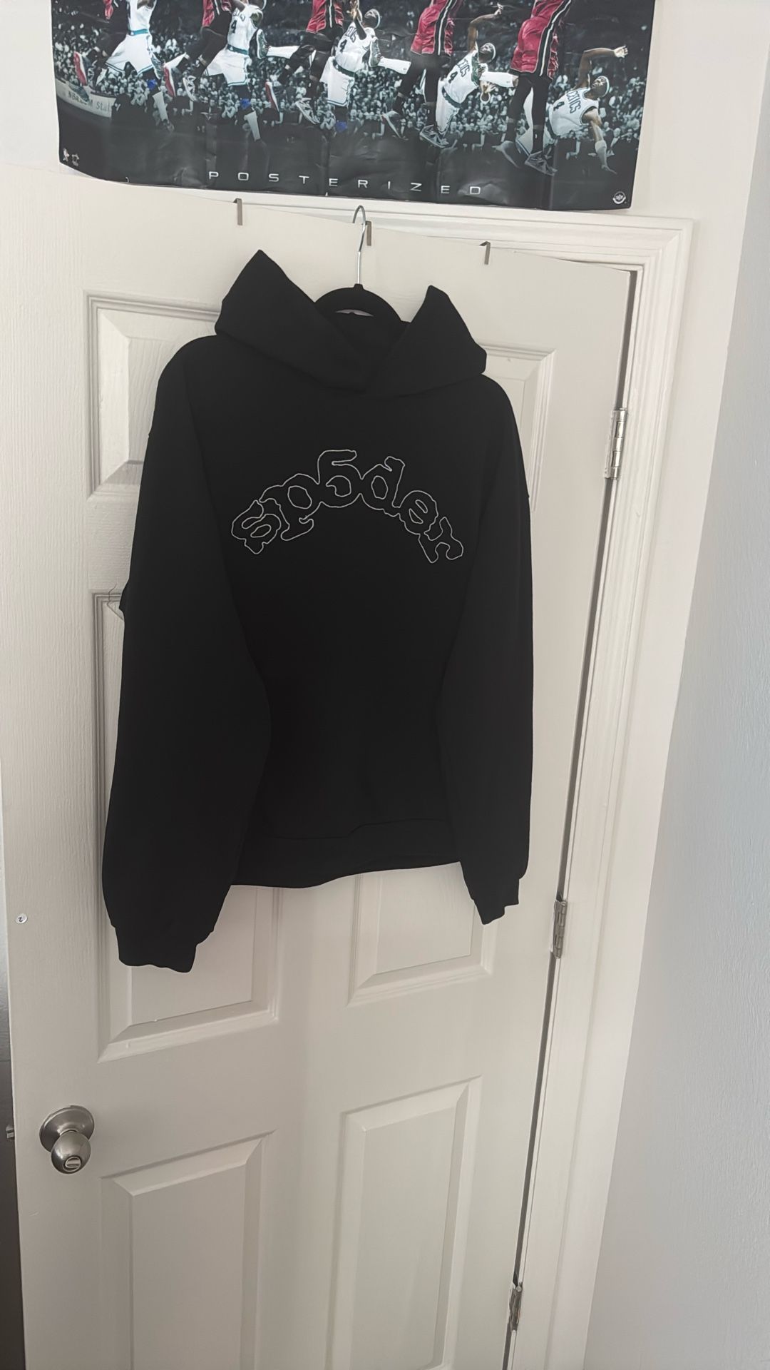 Black Sp5der Hoodie OG Logo