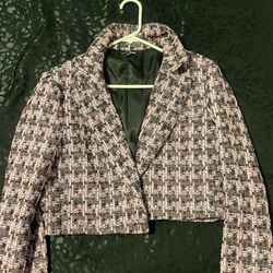Pink Tweed Blazer Fashion Nova