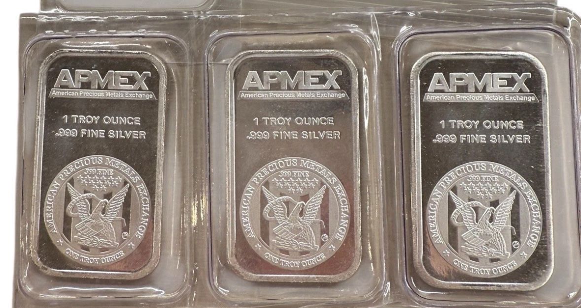 Lot Of 3- APMEX 1 OZ .999 Silver Troy Bars, Sealed