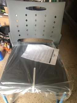 Office chair (gray and silver)