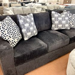 New 93” Black Sofa — CLEARANCE 