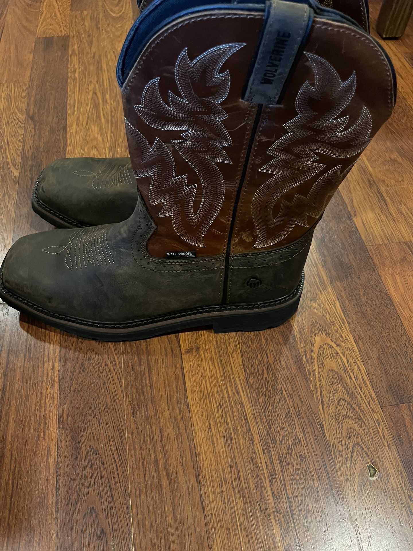 WOLVERINE MEN'S RANCHER WATERPROOF WESTERN WORK BOOTS - STEEL TOE