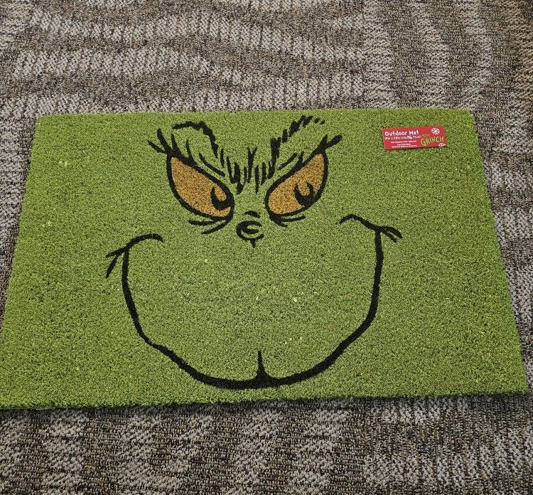 Grinch Outdoor Mat, 18x28 Inches The Grinch Christmas decoration NEW

I have 2, Both New
$20 ea h Firm

I have other Christmas Decors, Garland, Christ