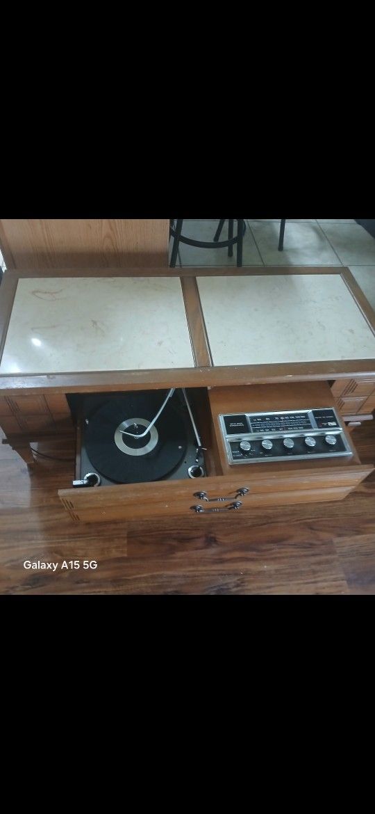 Vintage Coffee Table Stereo/record Player