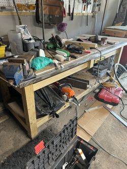 Heavy duty stainless steel workbench