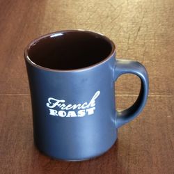 Starbucks 2011 Etched French Roast Black Matte New Bone China Coffee Mug 
16 oz. Pre-owned, good shape, please see photos for details. It is 4.5" 
tal