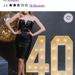 Light Up Numbers Decoration (40)