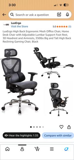 Brand new LuxErgo High Back Office Chair
