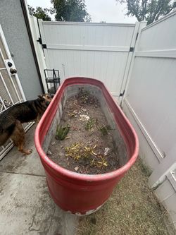 Metal Garden Planter Bin on Rollers
