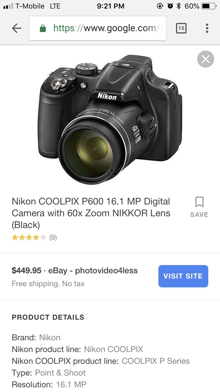 Nikon p600 CoolPix