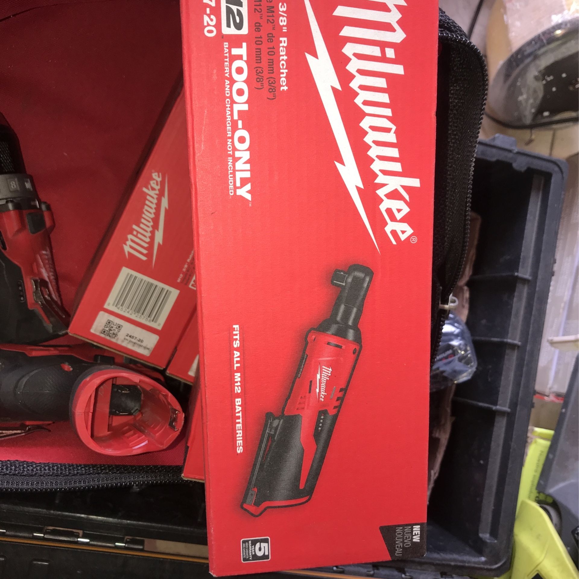 Milwaukee M12 3/8in Ratchet ToolOnly Each $90