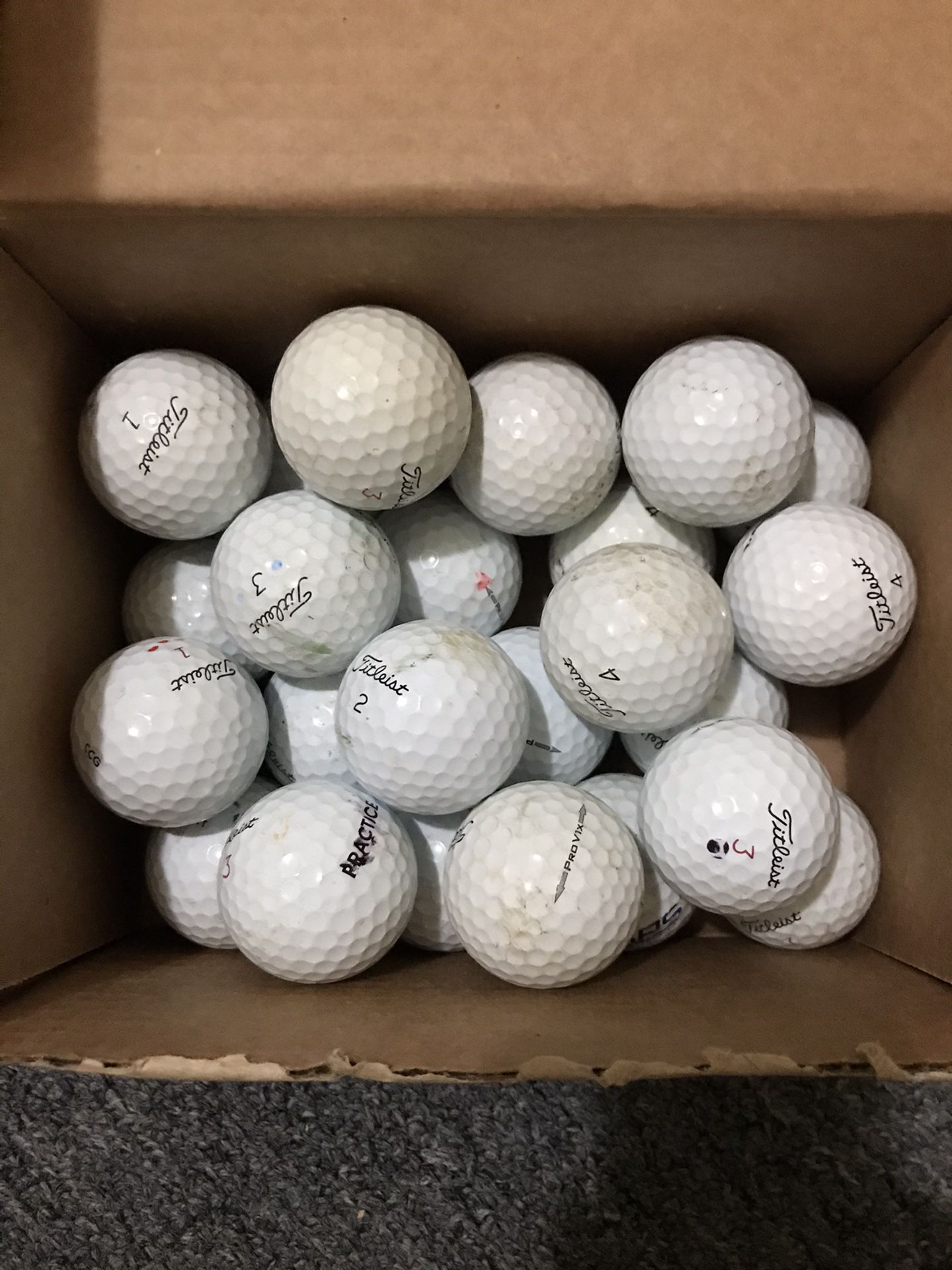 Used Titleist golf balls