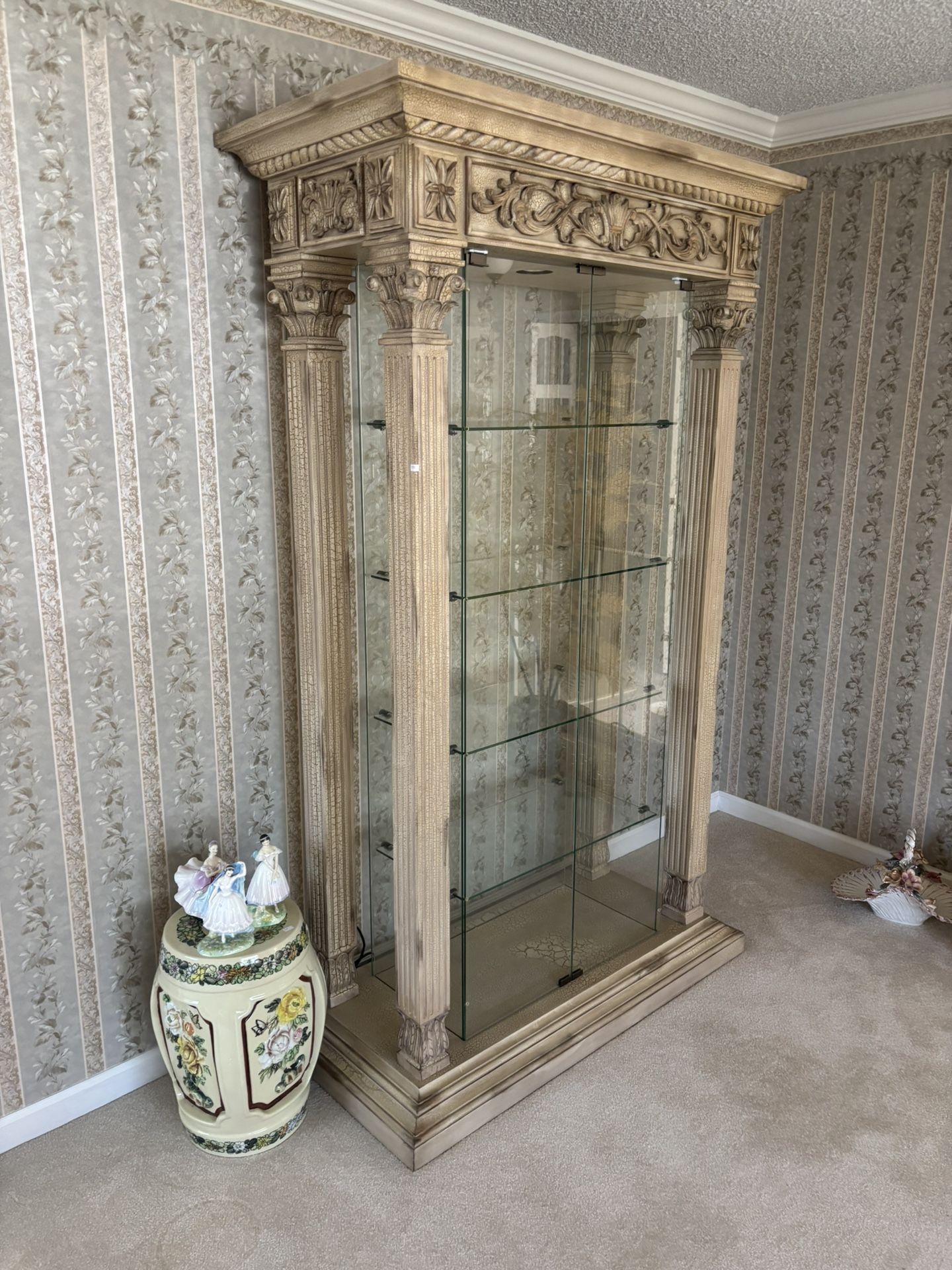 White China Glass Cabinet