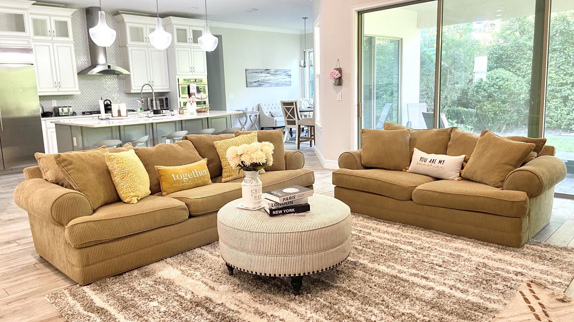 Golden Sofas Set