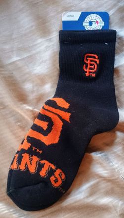 San Francisco SF Giants Baseball Socks Black & Orange mens L
