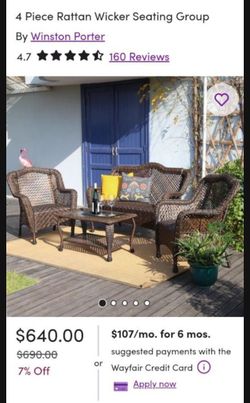 Brand New Patio Furniture Set Outdoor Patio Furniture With Built-in Cushions 🆕🆕