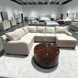FREE DELIVERY - Ashley Luxora Sectional Couch in Beige