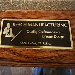 Beach Manufacturing Solid Oak Pool Table 1 PCs Slate