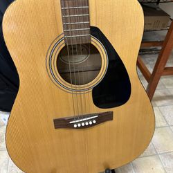 Yamaha F-310 Acoustic Guitar with Capo, Digital Tuner, Extra Strings, Pic, Strap, Case $180 Firm