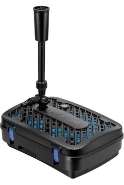 VIVOHOME All-in-One Pond Filter Fountain System Kits, 260 GPH Submersible Water Pump for Ponds up to 790 Gallons