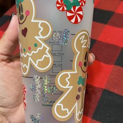 Starbucks Christmas Custom Cup- Gingerbread Girl And Boy