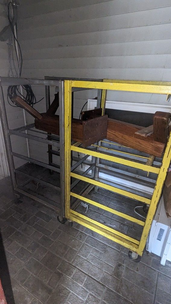 Heavy Duty Metal Shelves with Wheels