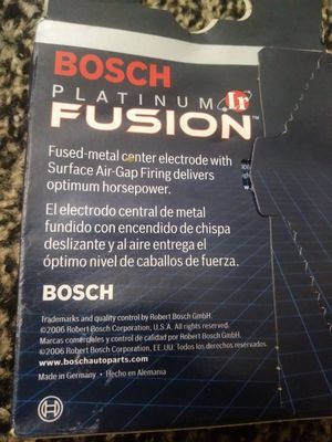 4501 Bosch Platinum Ir Fusion Spark Plug New Pack Of 4 For Sale