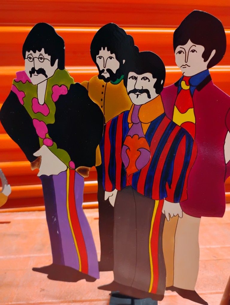 THE BEATLES HADE MADE METAL STAND UP,SINGED & NUMBERED