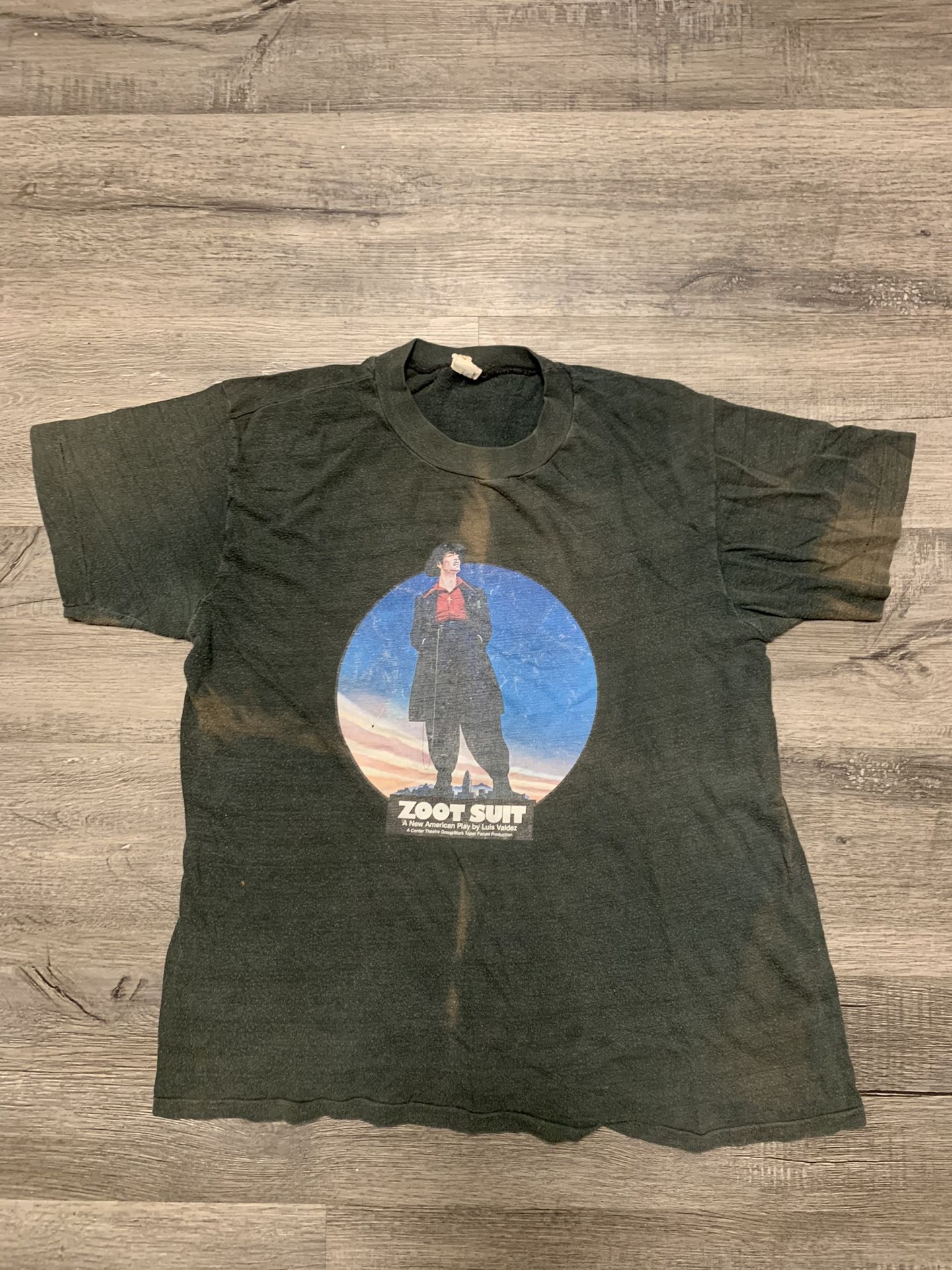 Vintage Movie Zoot Suit A Play by luis valdez promo tshirt 1980s FADED RARE M