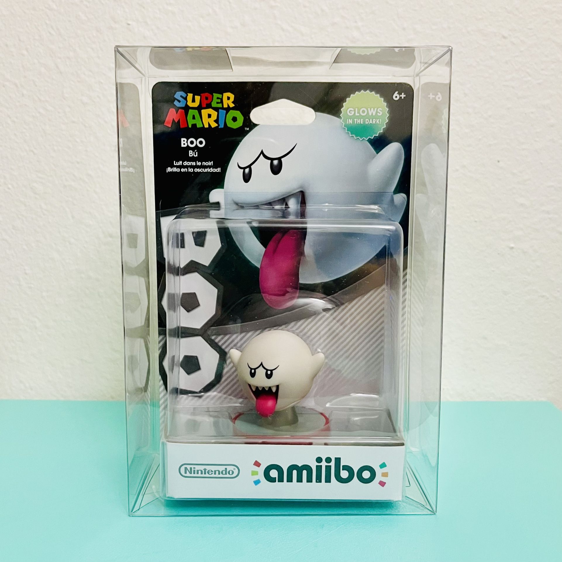 Super Mario Series Boo amiibo Glow-in-the-dark Figure! (Nintendo, 2016) NEW Sealed! RARE