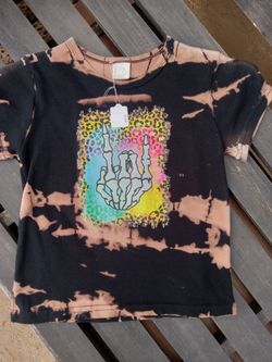 Kids Bleached Skeleton Graphic T-Shirt