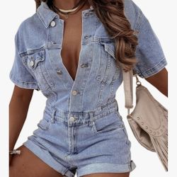 Denim Romper