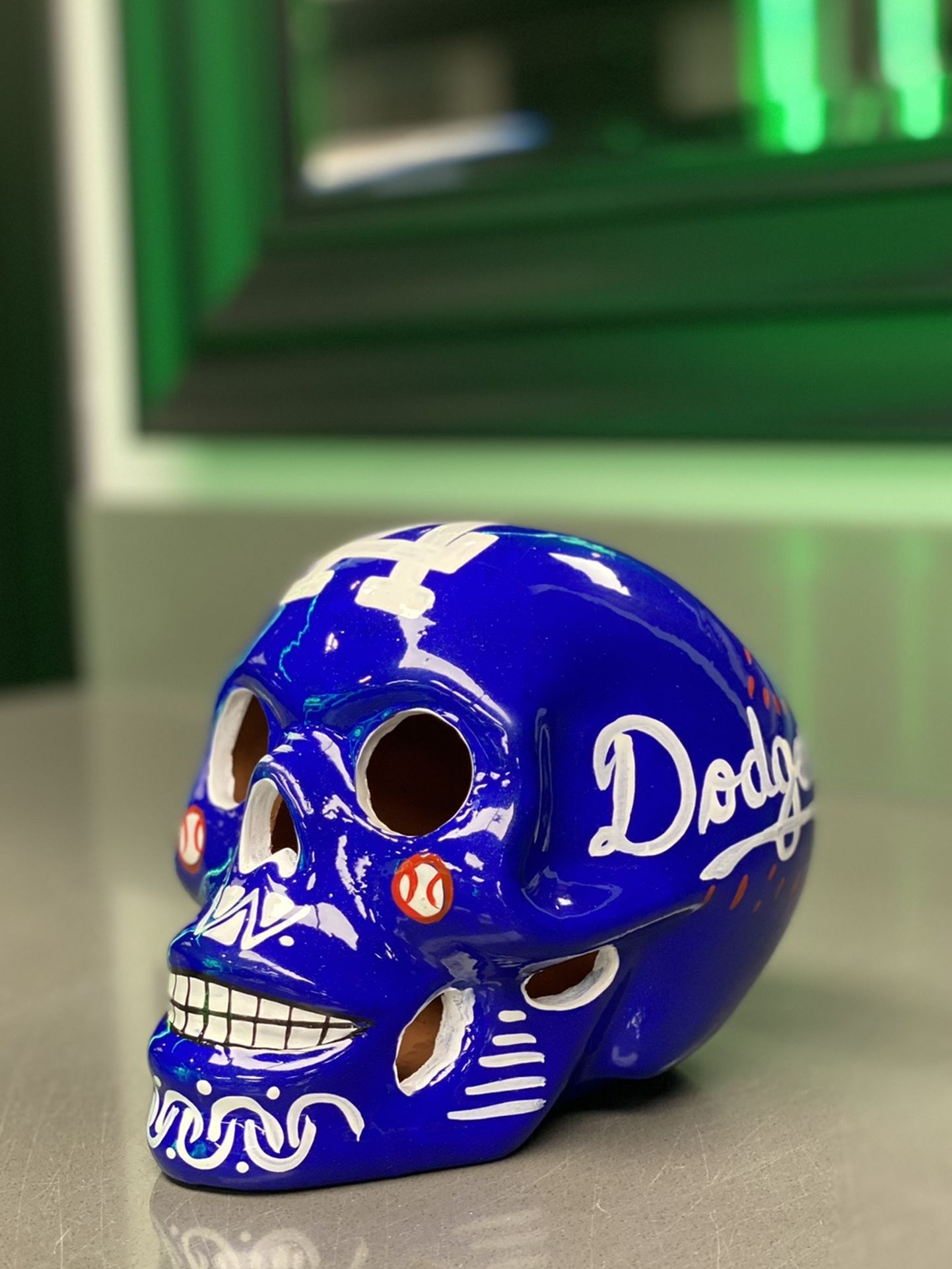LA Dodgers Day Of The Dead Sugar Skull