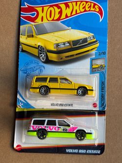 Hot Wheels lot of 2 Volvo 850 Estate in yellow with black trim