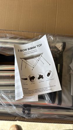 Bimini top cover for boat